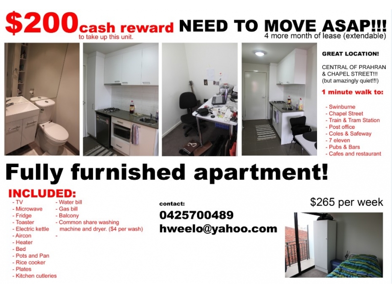 PRAHRAN 单身公寓出租